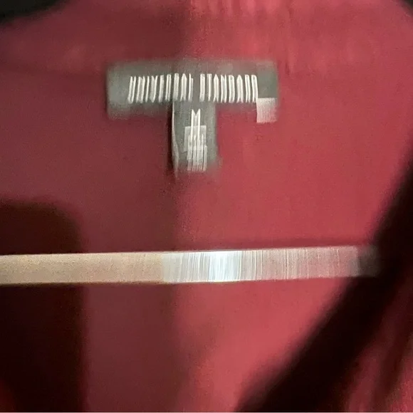 Universal Standard Sally Long Sleeve Burgundy Button Down JerseyKnit Shirt Dress - Picture 5 of 10